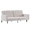 Flash Furniture Stone Faux Linen Split Back Futon Sofa-Wooden Legs HC-1060-STONE-GG - alternate 6